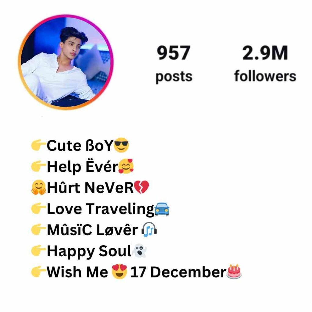 Cute boy bio for instagram