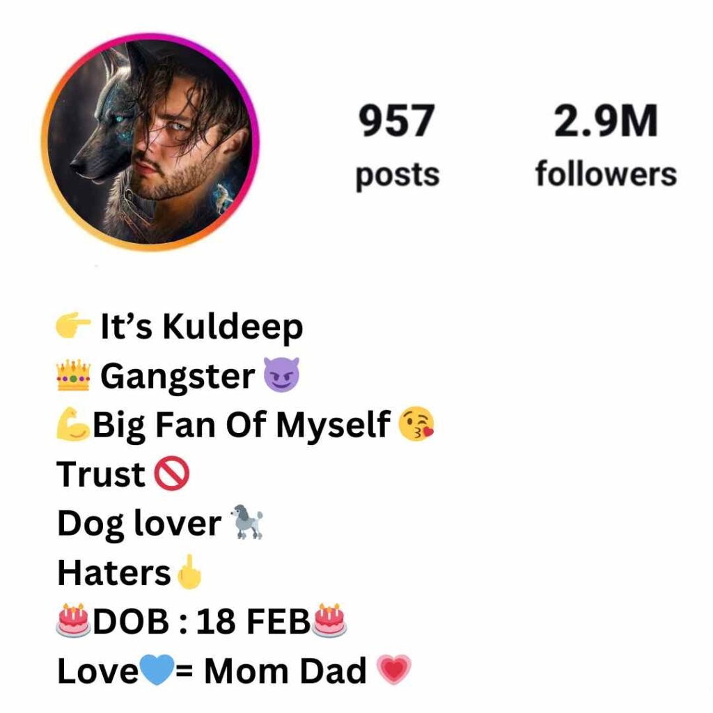 Gangster bio for instagram