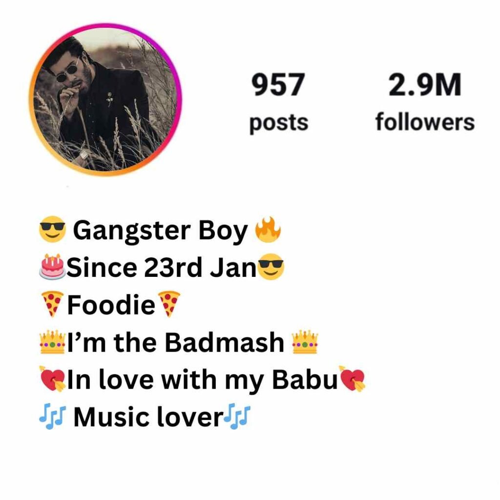 Gangster bio for instagram