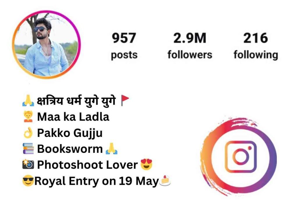 Kshatriya bio for Instagram