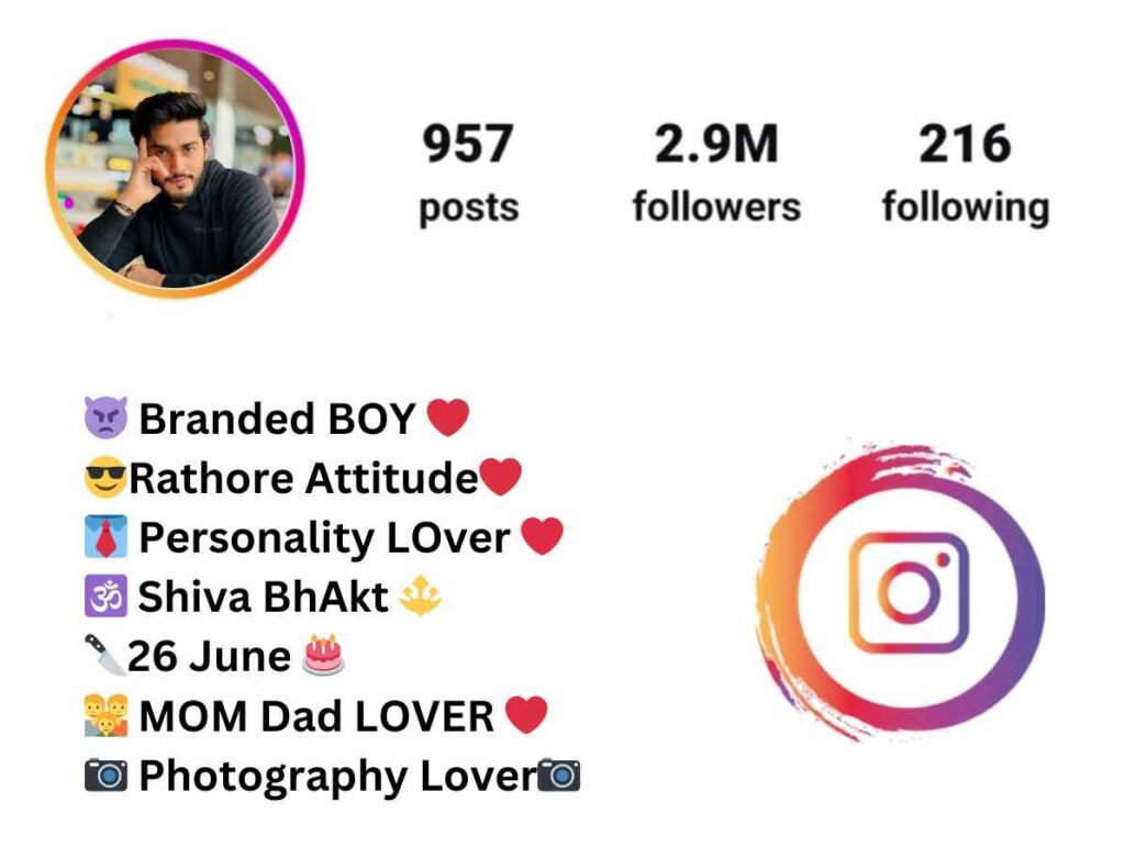 Rathore Bio For Instagram
