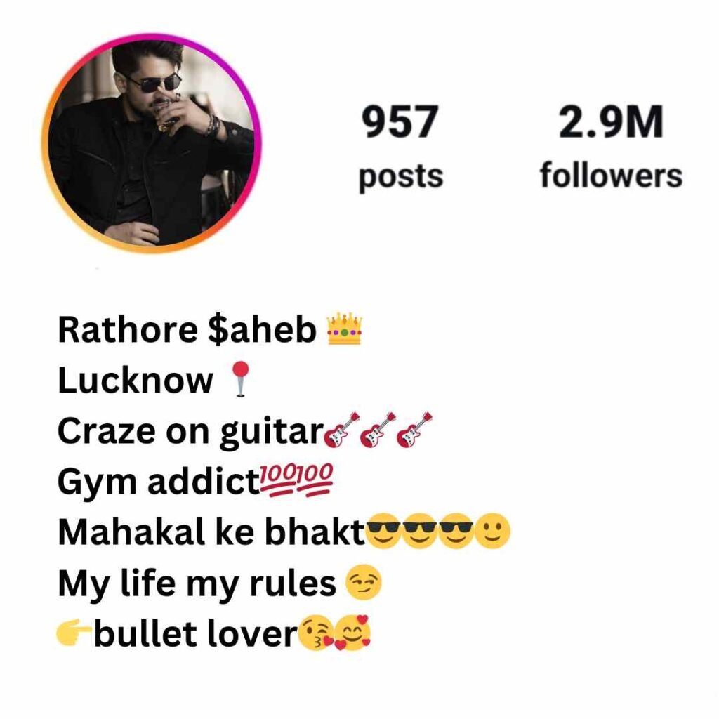 Rathore Bio For Instagram